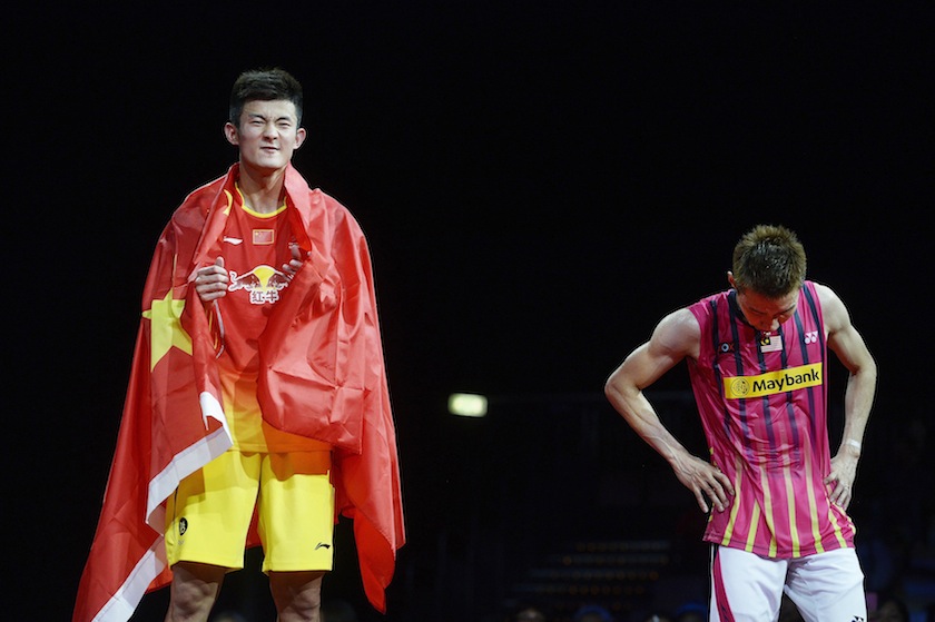 China's Chen Long (left) celebrates after winning the men's singles final against Datuk Lee Chong Wei at the Badminton World Championship in Copenhagen August 31, 2014.u00c2u00a0u00e2u20acu201d Reuters pic