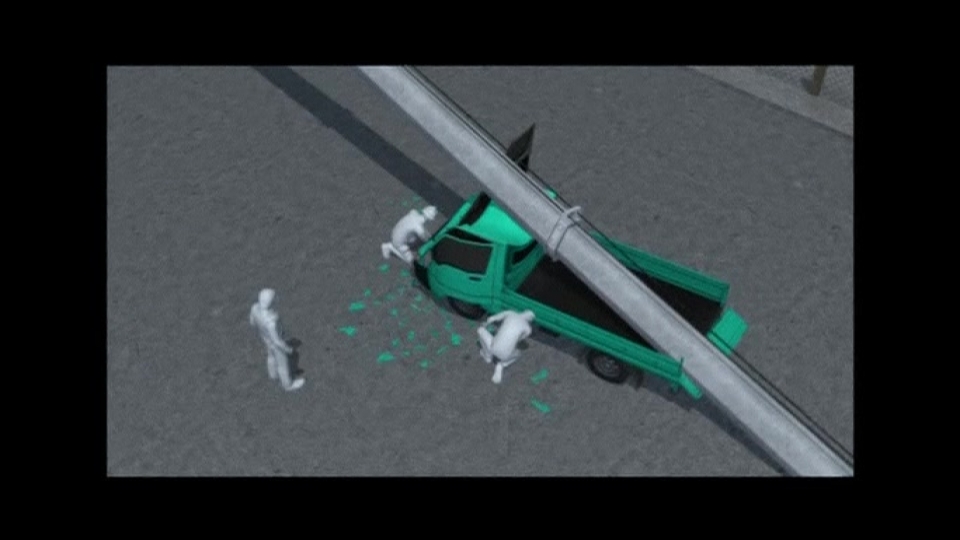 A crane lifting a generator to the roof of a shopping mall in Melaka, toppled over on September 22, 2014, killing a lorry driver. u00e2u20acu201d Next Media graphics