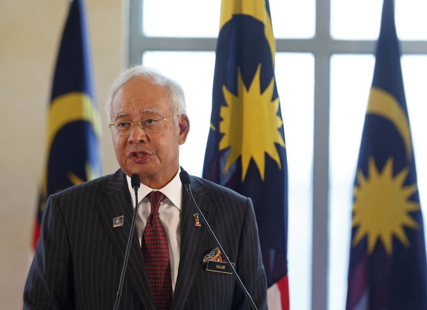 Malaysian Prime Minister Datuk Seri Najib Razak speaks at a joint news conference during the official visit of Australian Prime Minister Tony Abbott in Putrajaya September 6, 2014. u00e2u20acu201d Reuters pic