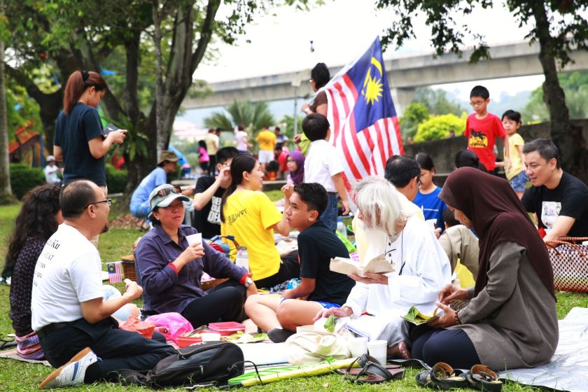 A Samad Said enjoying the Malaysia Day picnic at Taman Jaya, September 16, 2014. u00e2u20acu201d Picture by Saw Siow Feng