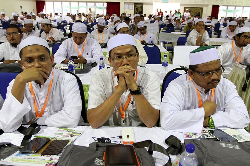 Some of the PAS delegates at the partyu00e2u20acu2122s annual meeting at Dewan Choon Moi in Kota Tinggi, September 16, 2014. u00e2u20acu201d Picture by Yusof Mat Isa