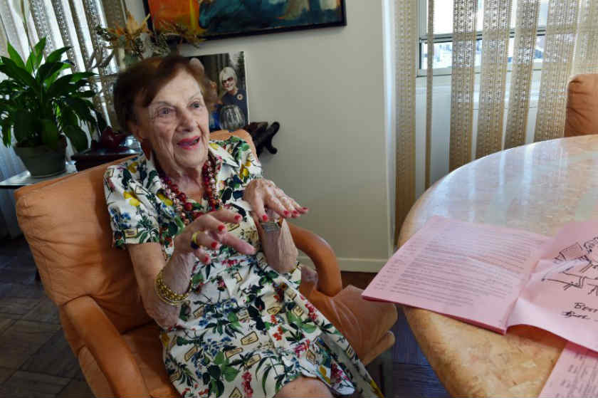 Ruth Finley, who for more than 60 years, has been a major force in the fashion industry, during an interview in her Manhattan apartment August 29, 2014 in New York. u00e2u20acu201d AFP pic