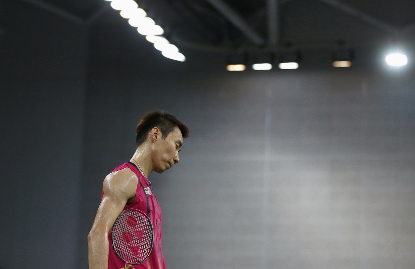 Malaysia's Lee Chong Wei reacts after losing a point against Vietnam during the men's singles quarter final badminton match at Gyeyang Gymnasium, at the 17th Asian Games in Incheon September 27, 2014. u00e2u20acu201d Reuters pic