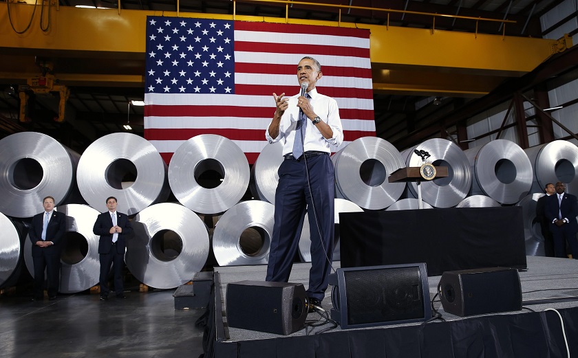 US President Barack Obama speaks about jobs and the economy during a visit to Millennium Steel Service in Princeton, Indiana October 4, 2014. u00e2u20acu201d Reuters pic