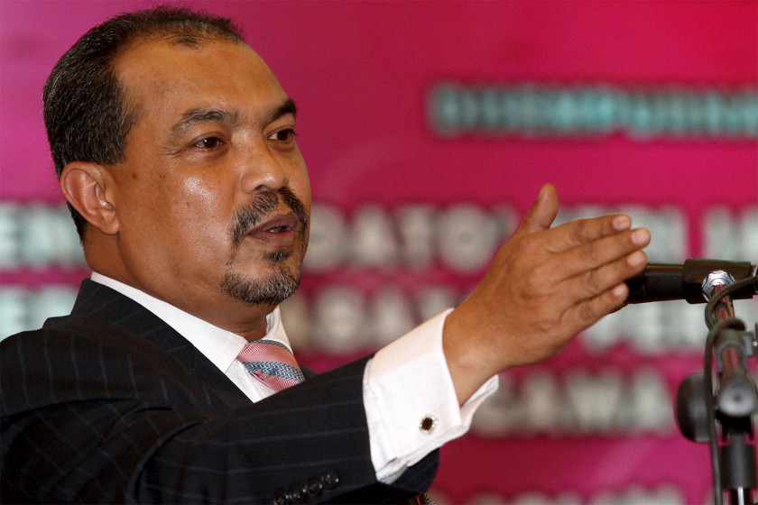 Minister in the Prime Minister's Department in charge of Islamic Affairs Datuk Seri Jamil Khir Baharom speaking at Kompleks Darul Kifayah, Kuala Lumpur, October 14, 2014. u00e2u20acu201d Picture by Yusof Mat Isa
