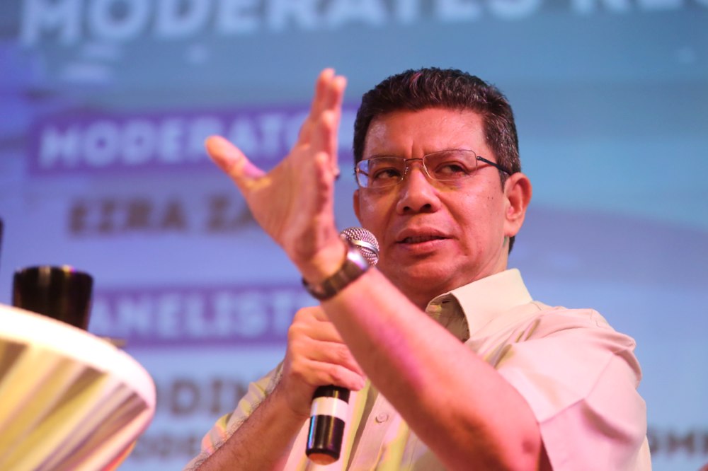 CEO of the Global Movement of Moderates Foundation (GMM), Datuk Saifuddin Abdullah, speaks at a youth townhall session themed u00e2u20acu02dcExtremists & Terrorism: How Should Moderates Respond?u00e2u20acu2122 at Publika Solaris Dutamas, October 2, 2014. u00e2u20acu201d Picture by Choo Choy