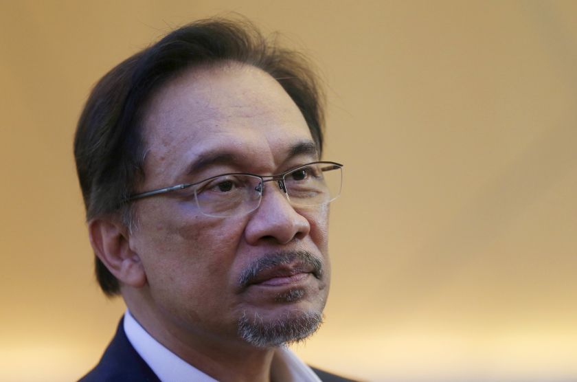 Malaysia's opposition leader Datuk Seri Anwar Ibrahim is seen at the Federal Court during his final appeal against a conviction for sodomy at the Palace of Justice in Putrajaya October 29, 2014. u00e2u20acu201d Reuters pic