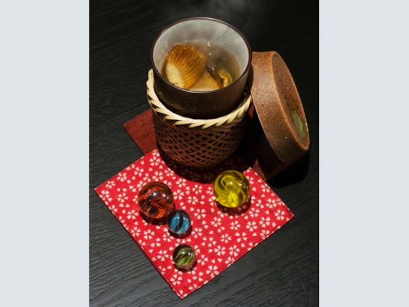 Hiresake - fugu fin in hot sake - from FUKU Kaiseki Restaurant. u00e2u20acu201d TODAY pic