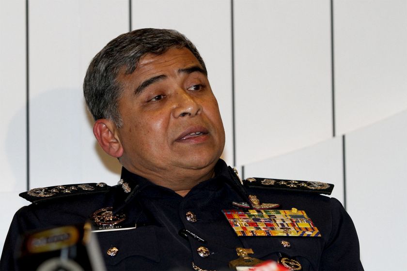 Inspector-General of Police Malaysia, Tan Sri Khalid Abu Bakar speaks to reporters during a press conference at i-City in Shah Alam, October 8, 2014. u00e2u20acu201d Picture by Yusof Mat Isa