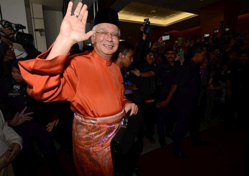 Malaysian Prime Minister Datuk Seri Najib Tun Razak arrives at the Parliament, October 10, 2014. u00e2u20acu201d Picture by Yusof Mat Isa