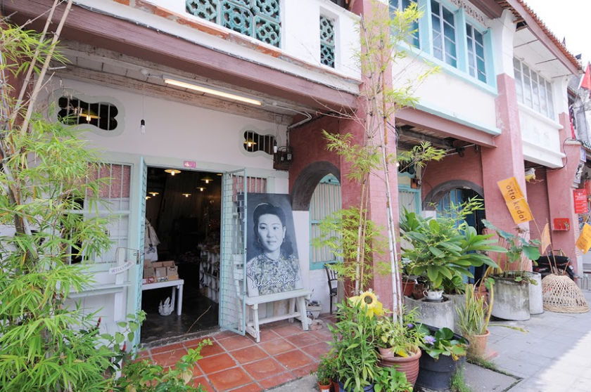 Row of restored shophouses along Armenian Street under Think City's affordable housing scheme. 