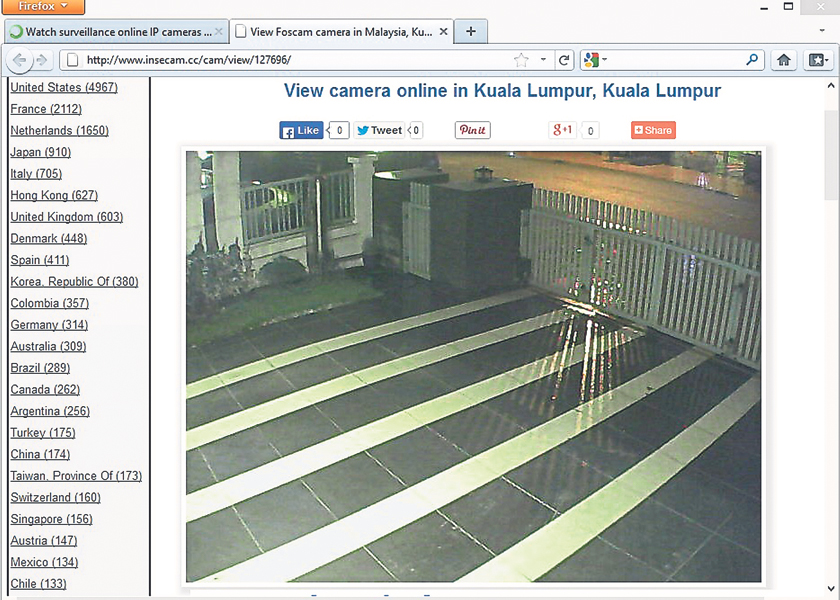 The Insecam.com website has drawn stern criticism for possible privacy violations, November 16, 2014. u00e2u20acu201d File pic