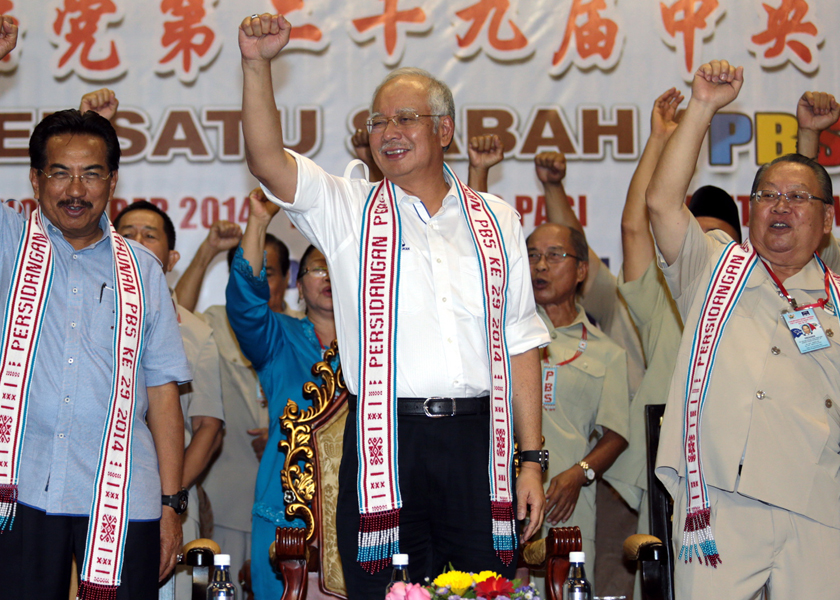 Prime Minister Datuk Seri Najib Tun Razak at the PBS Congress in Kota Kinabalu Sabah, November 16, 2014. u00e2u20acu201d Picture by Julia Chan