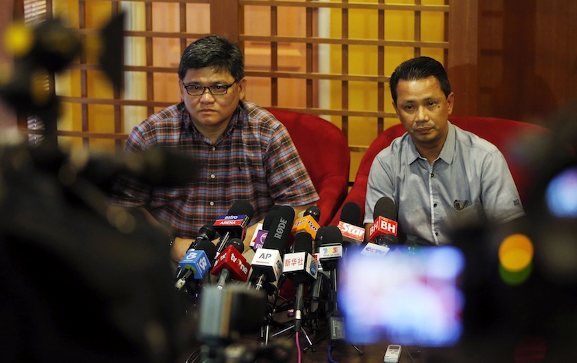 Badminton Association of Malaysia deputy president Norza Zakaria (right) speaks to the media during a news conference in Kuala Lumpur, November 8, 2014. u00e2u20acu201d Reuters pic