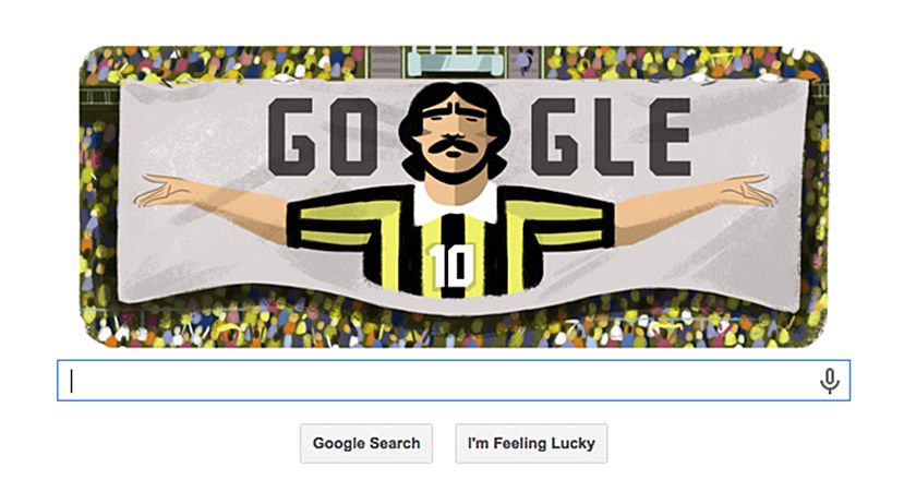A screencap of the late football legend Mokhtar Dahari celebrated in todayu00e2u20acu2122s Google doodle. 