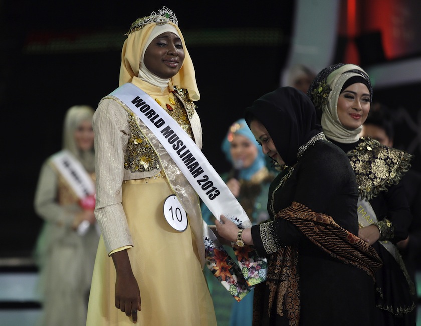 The 18 finalists are required to wear the Muslim headscarf and will be judged not only on their appearance but also Islamic knowledge. u00e2u20acu201d AFP 