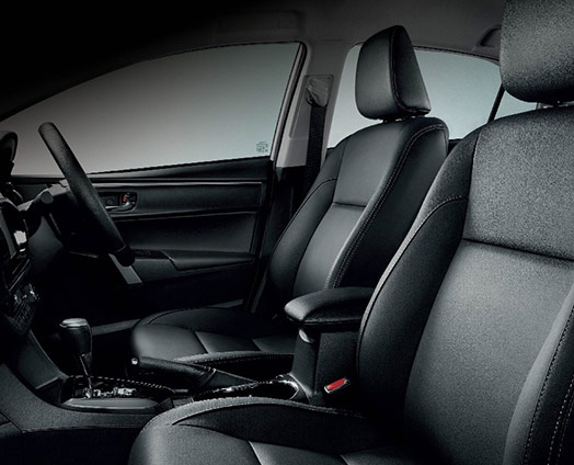 Black interior with combination leather seats