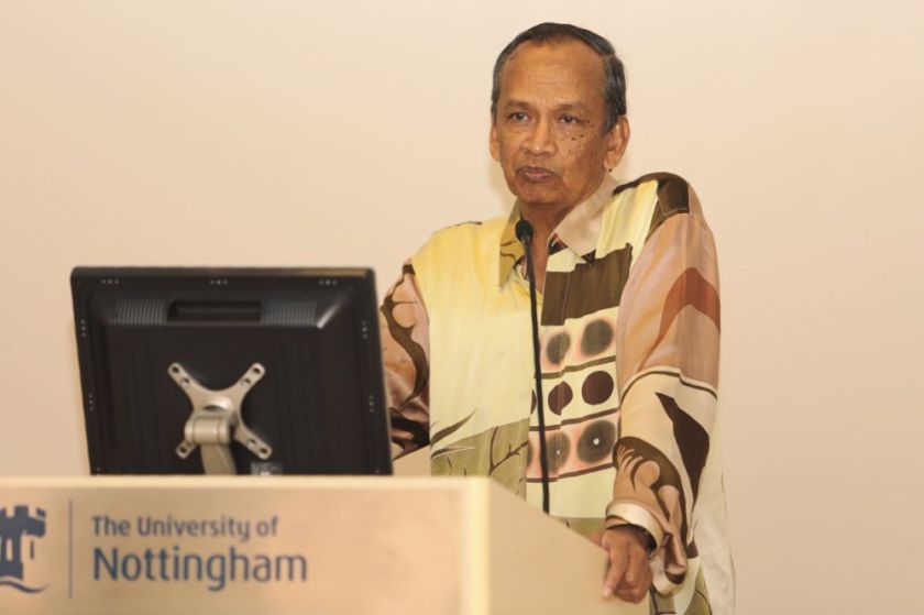Auditor-General Tan Sri Ambrin Buang speaks at the u00e2u20acu02dcA-G's Report: Biting the bullet on government accountabilityu00e2u20acu2122 forum, November 29, 2014. u00e2u20acu2022 Picture by Choo Choy May
