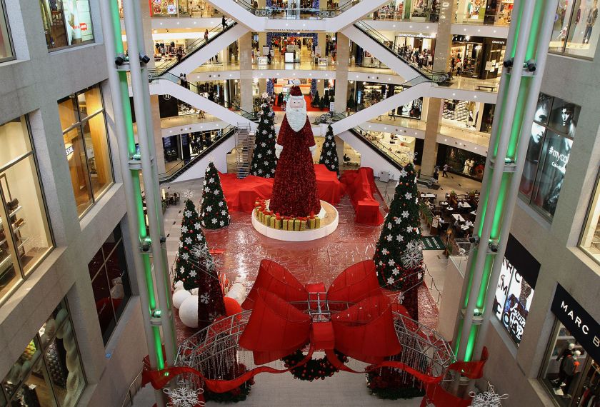 A huge Santa Claus is seen at the concourse of the Pavilion Shopping Mall in Kuala Lumpur, in conjunction with Christmas celebrations next month, November 13, 2014. u00e2u20acu2022 Picture by Yusof Mat Isa