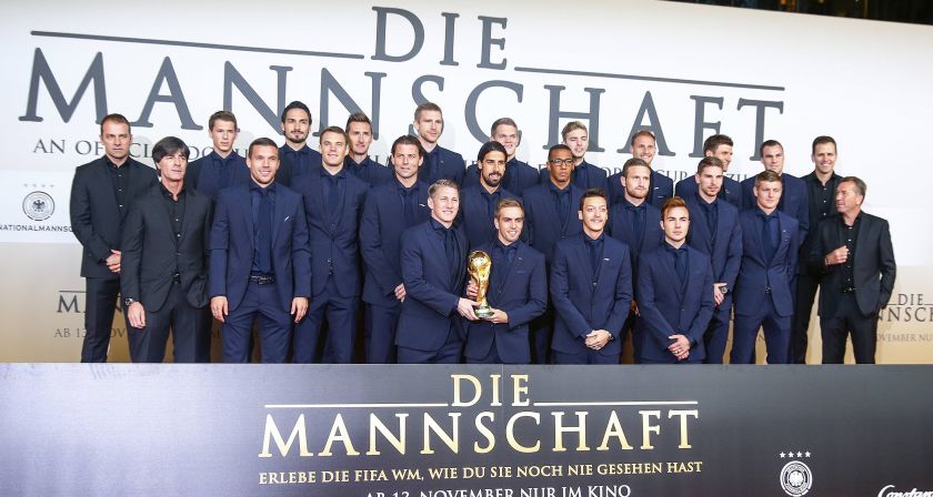 Members of the German national football team arrive for the world premiere of u00e2u20acu02dcDie Mannschaftu00e2u20acu2122 (The Team) at the Sony Center in Berlin November 10, 2014. u00e2u20acu2022 Reuters pic