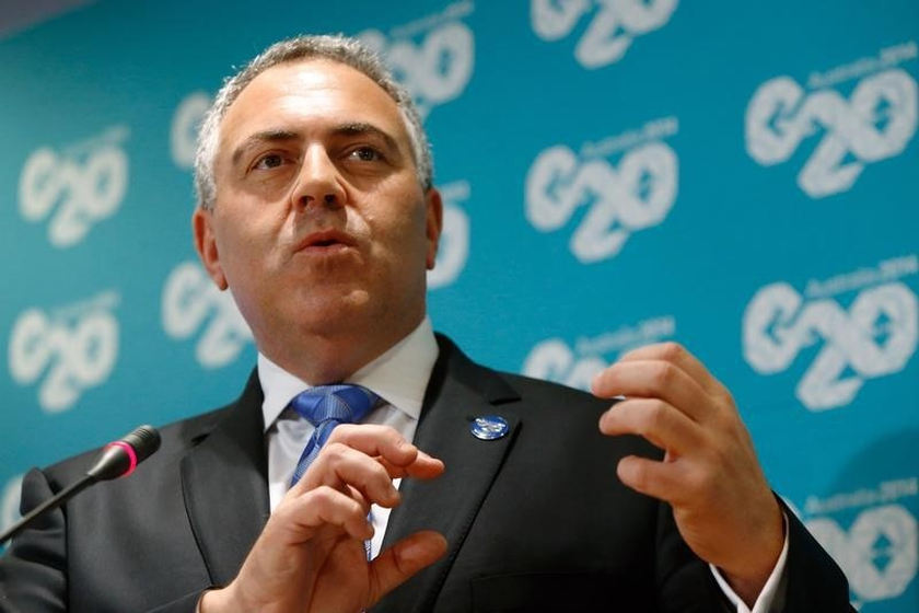 Australia's Treasurer Joe Hockey at a news conference during the IMF-World Bank annual meetings in Washington October 10, 2014. u00e2u20acu201d Reuters pic