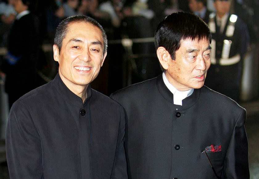Japanese actor Ken Takakura (right) Chinese film director Zhang Yimou arrive for the opening of the 18th Tokyo International Film Festival in this October 22, 2005 file photo. u00e2u20acu201d Reuters pic