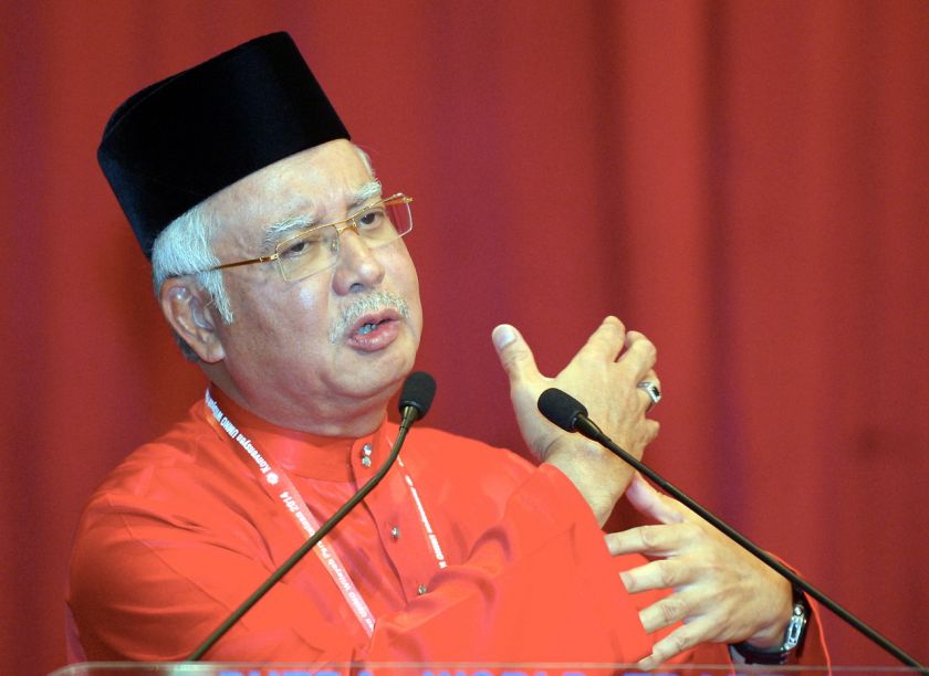 Datuk Seri Najib Tun Razak at the launching of Umno Federal Territories Convocation in Dewan Tun Ismail, Putra World Trade Centre, November 23, 2014. u00e2u20acu201d Bernama pic