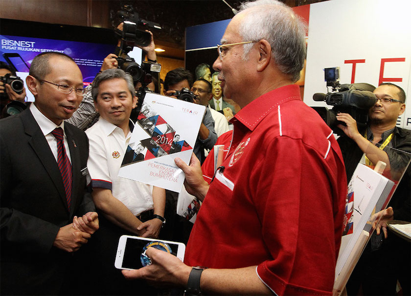 Prime Minister Datuk Seri Najib Razak launches the Bumiputera Economic Empowerment Report Card and BISNEST in Kuala Lumpur November 25, 2014. u00e2u20acu201d Picture by Yusof Mat Isa