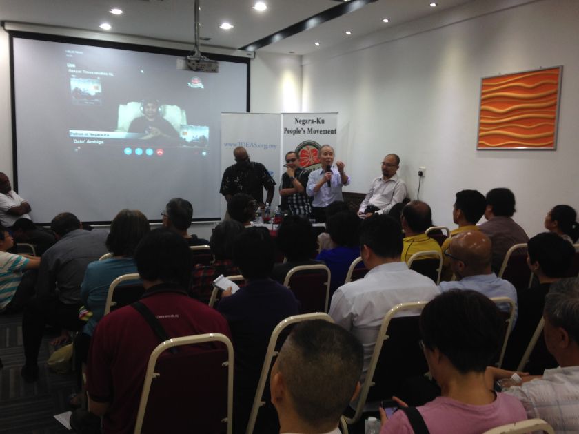 Sabahans flocked to the low-key Negara-Ku talk last night. u00e2u20acu2022 Picture by Julia Chan