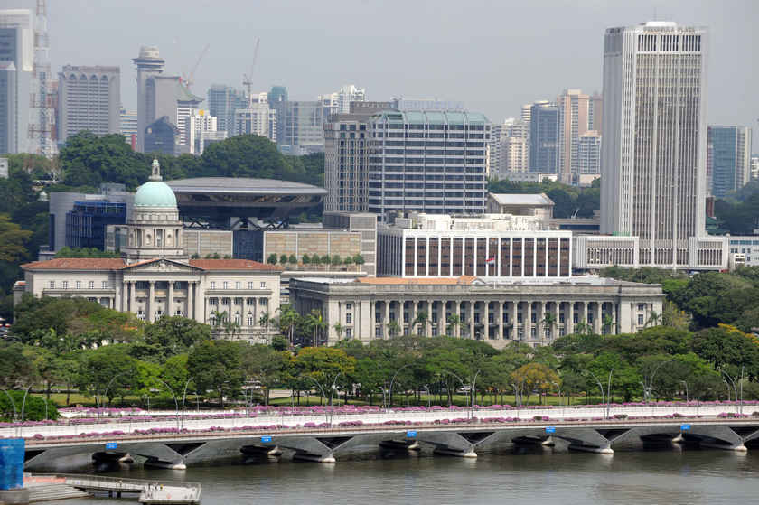 A view of the old supreme court city hall building in Singapore. The island republic is known for its draconian vandalism laws.  u00e2u20acu201d AFP picn