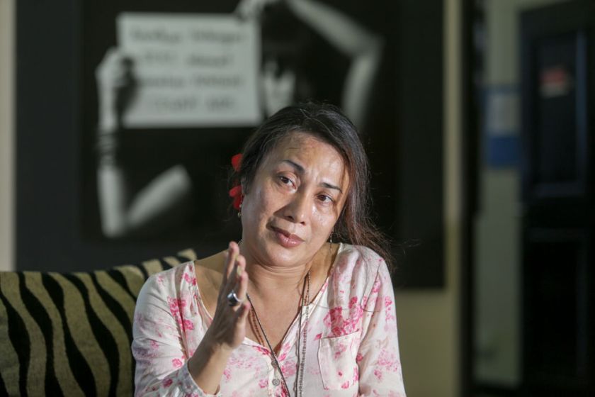 Transgender Thilaga speaks during the interview with ‘Justice for Sisters’. ― Picture by Choo Choy May