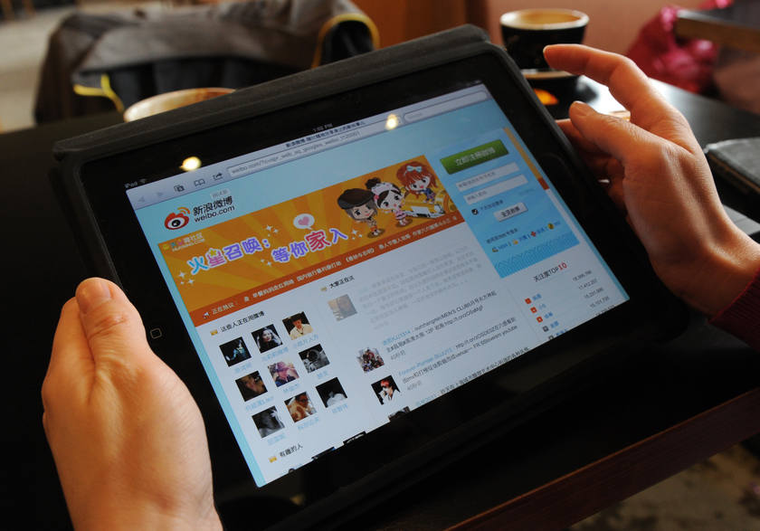 Weibo said in a statement it would crack down on users disseminating QR (quick response) codes and other marketing information. u00e2u20acu201d AFP pic