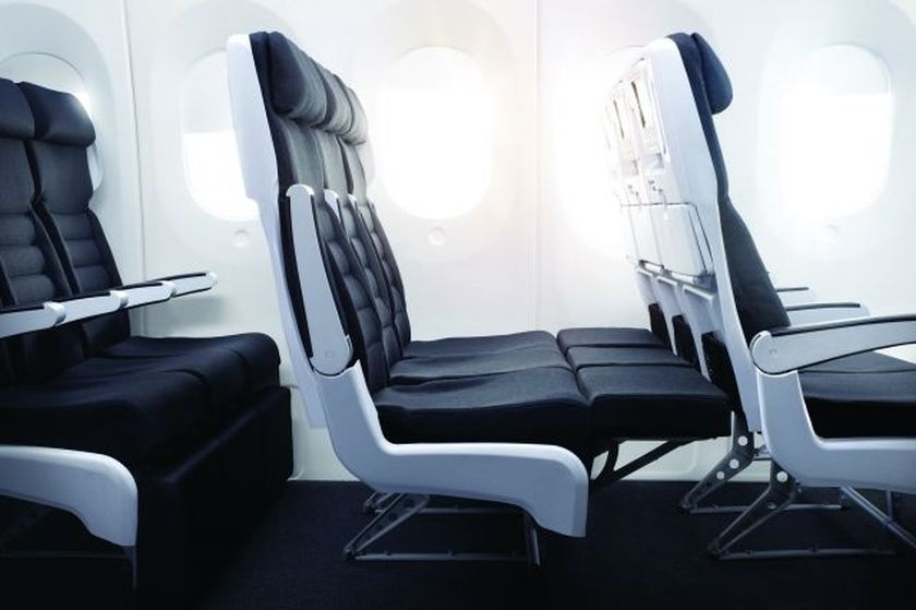 Air New Zealand’s Skycouch seating. — AFP-Relaxnews pic