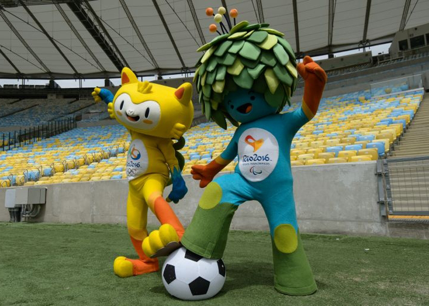 The mascots for the Rio 2016 Olympic Games (yellow) and the Rio 2016 Paralympic Games, Rio De Janeiro, December 14, 2014. u00e2u20acu201d AFP pic