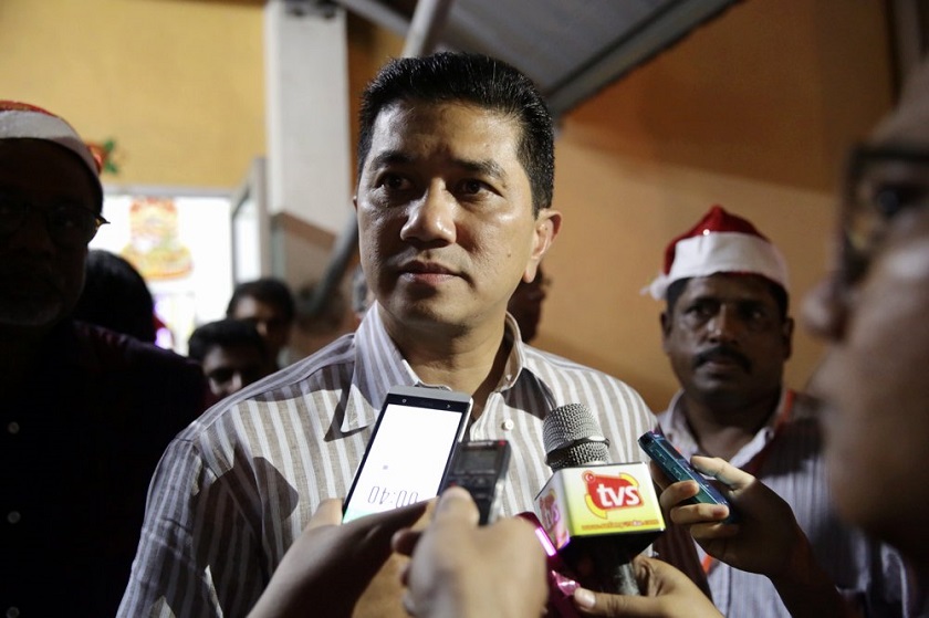 Selangor mentri besar Azmin Ali speaks to reporters after during a Christmas u00e2u20acu02dcopen houseu00e2u20acu2122 event held at Dewan MPK in Klang, on December 5, 2014. u00e2u20acu201d Picture by Choo Choy May 