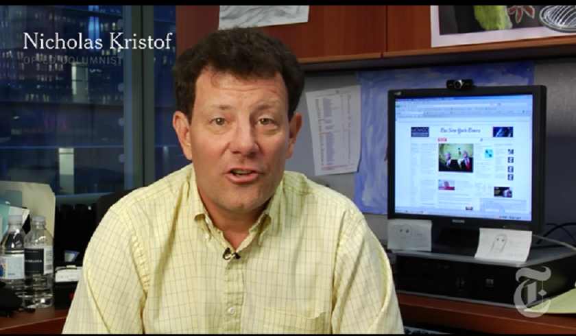 New York Times columnist Nicholas Kristof (second from left) is looking for an american university student to travel with him for the next trip to developing countries across the globe.
