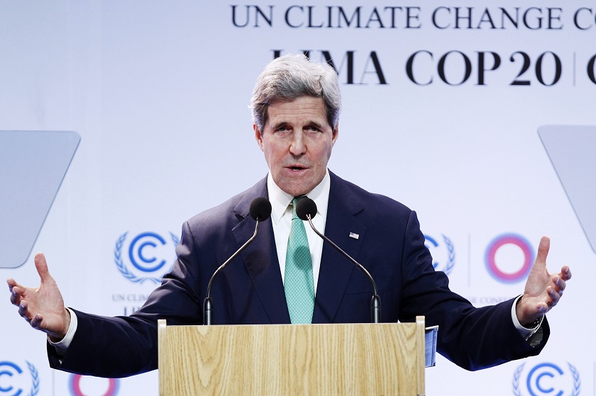 US Secretary of State John Kerry delivers a speech at the UN Climate Change Conference COP 20 in Lima, December 11, 2014. u00e2u20acu201d Reuters pic