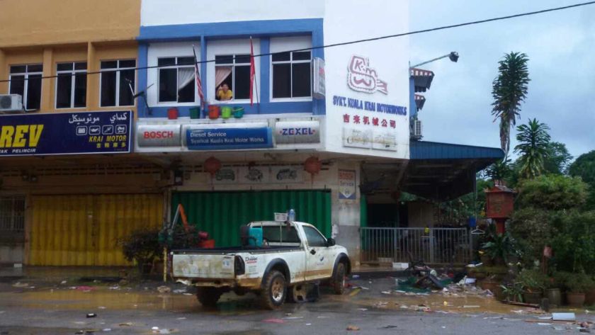 The water level at Jalan Chin Hwa in Kuala Krai has receded, December 29, 2014. u00e2u20acu2022 Picture courtesy of Ryonn Leong 