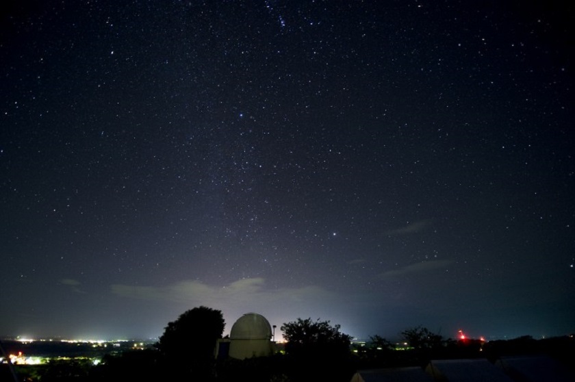 A general picture shows the Geminids meteor shower from the Prudencio Llach observatory in San Juan Talpa in San Salvador, El Salvador on December 13, 2012. u00e2u20acu201d AFP pic