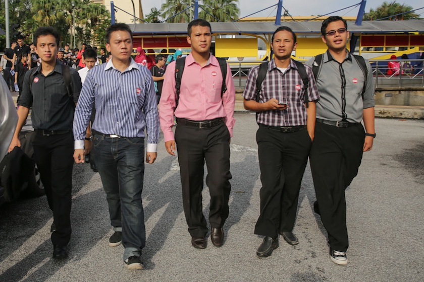 (From left:) Haw Yu Hong, Adam Fistival Wilfrid, Khairol Najib Hashim, Safwan Shamsuddin and Khairul Anwar. u00e2u20acu201du00c2u00a0Picture by Choo Choy May