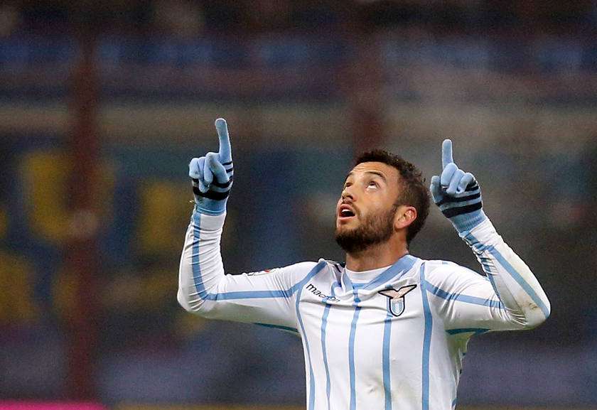Lazio's Felipe Anderson celebrates after scoring a second goal against Inter Milan at the San Siro stadium in Milan December 21, 2014. u00e2u20acu201d Reuters pic