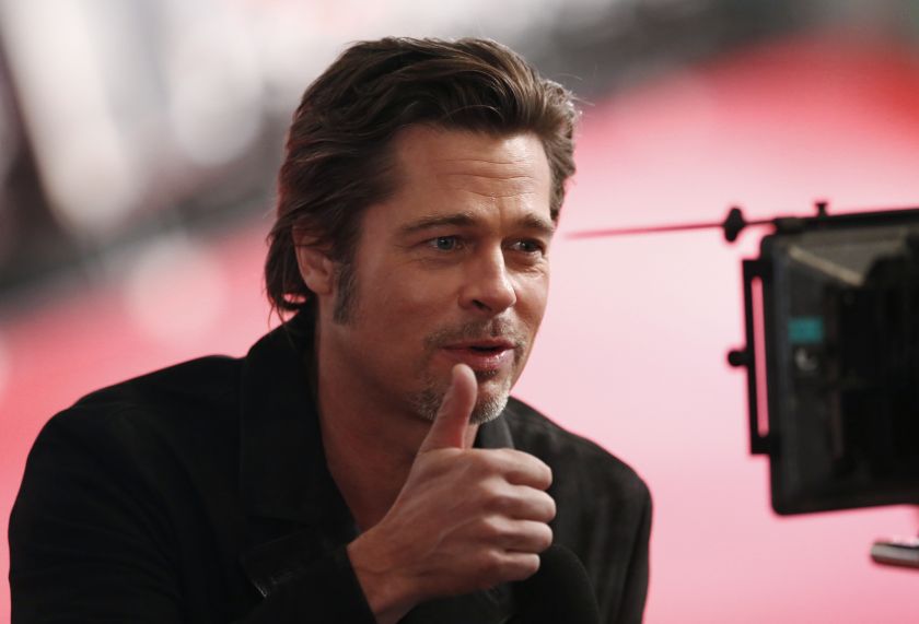 Actor Brad Pitt gestures into a television camera as he promotes his movie u00e2u20acu02dcFuryu00e2u20acu2122 in Tokyo November 15, 2014.  u00e2u20acu2022 Reuters pic