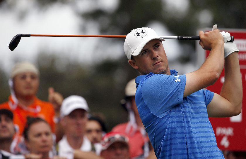 Jordan Spieth on his way to winning the Australian Open golf tournament at The Australian Golf Club in Sydney, November 30, 2014 REUTERS/David Gray