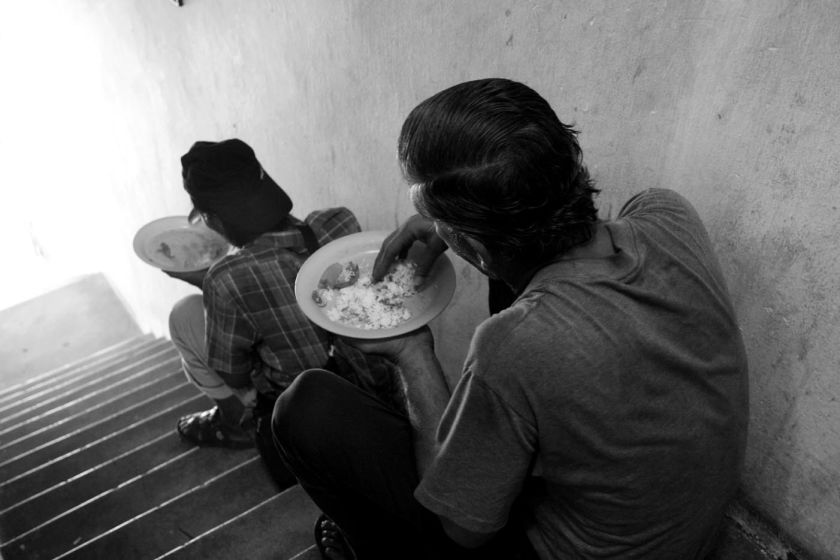 The homeless having a meal at the drop-in centre in Kuala Lumpur. u00e2u20acu2022 Picture by Azrul Mohd Khalib