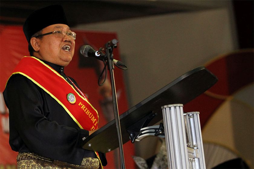 Perkasa president Datuk Ibrahim Ali speaks at Perkasau00e2u20acu2122s AGM at Pusat Islam Malaysia, Kuala Lumpur, December 14, 2014. u00e2u20acu201d Picture by Yusof Mat Isa