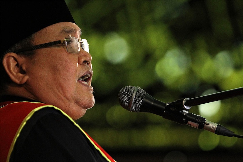 Perkasa president Datuk Ibrahim Ali speaking at the Perkasa annual general meeting at the Pusat Islam Malaysia in Kuala Lumpur, December 14, 2014. u00e2u20acu201du00c2u00a0Picture by Yusof Mat Isa 