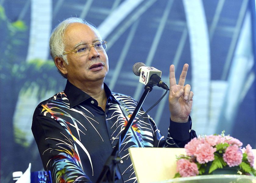 Prime Minister Datuk Seri Najib Razak, who is also Finance Minister, spoke at the Budget 2015 dinner last night, December 19, 2014. u00e2u20acu2022 Bernama pic