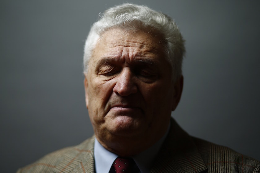 Auschwitz death camp survivor Jacek Nadolny, 77, who was registered with camp number 192685, poses for a portrait in Warsaw January 7, 2015. — Reuters pic