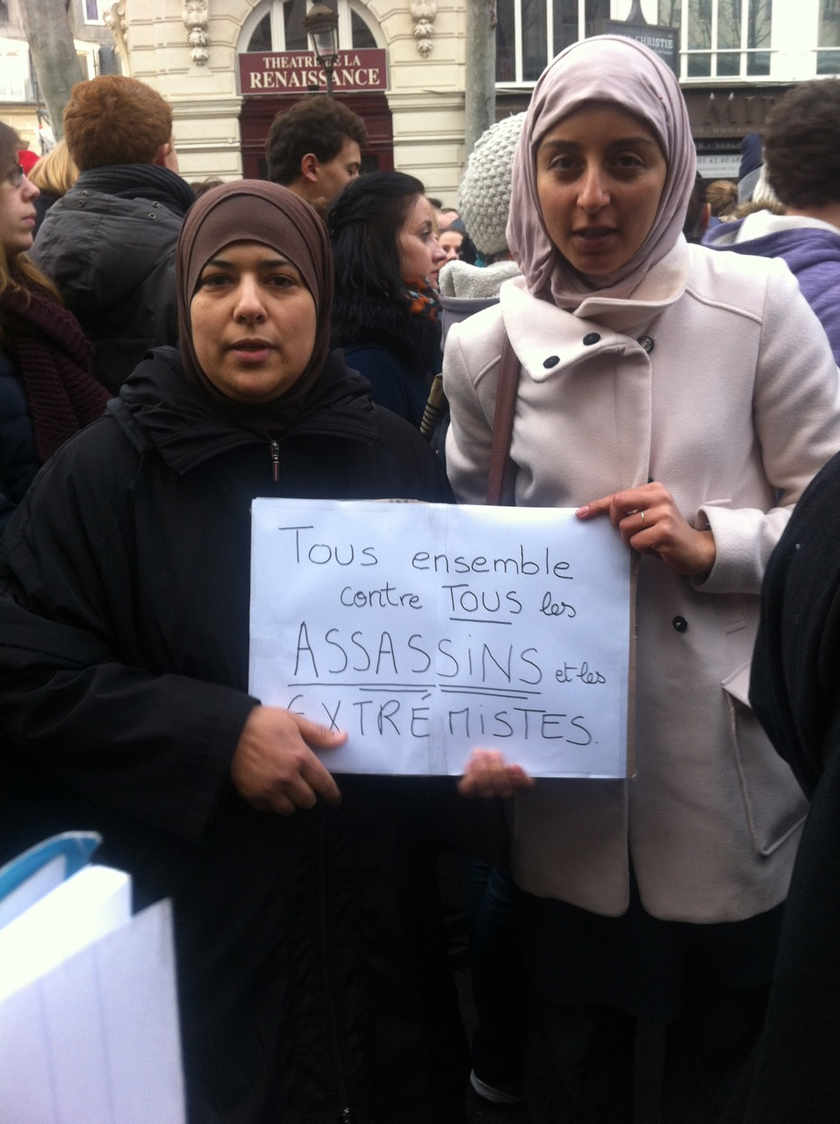 Nadia and Jamelle, both Muslims, were at the march. — Pictures by Helen Hickey