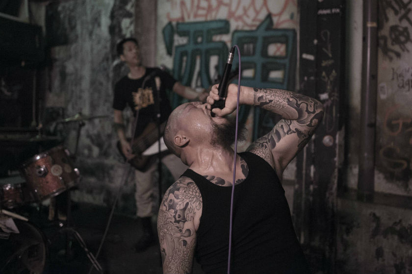 A band performed during a skinhead meeting in Kuala Lumpur on January 17, 2015. — AFP pic